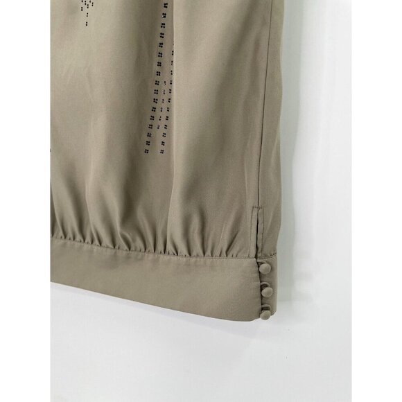 Banana‎ Republic Women’s Greenish Taupe Polyester Embellished Pullover Top Small - Picture 3 of 8